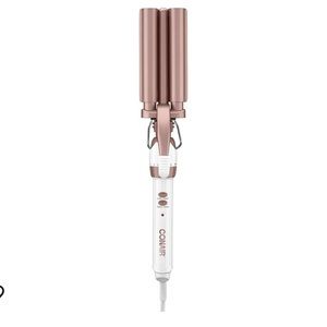 conair | double ceramic triple barrel curl styler waver crimper tool